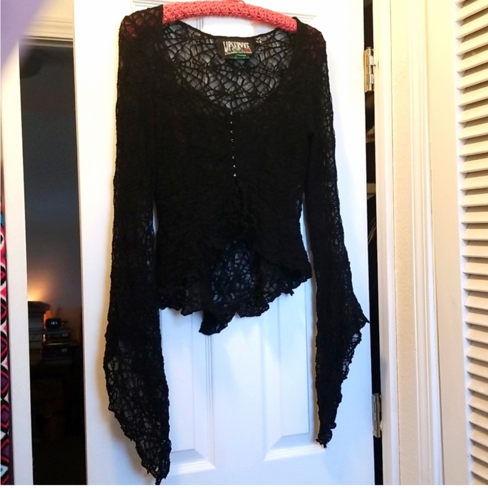 lip service spiderweb top
